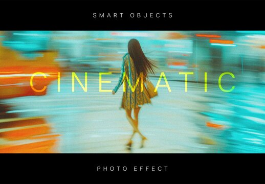 Dramatic Movie Photo Effect Mockup