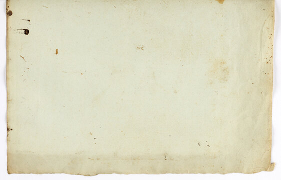 Feuille, page de papier ancien sali et jauni par le temps avec taches isol&eacute;es. Fond vintage de texture de papier ancien pour les arri&egrave;re-plans et les projets cr&eacute;atifs.