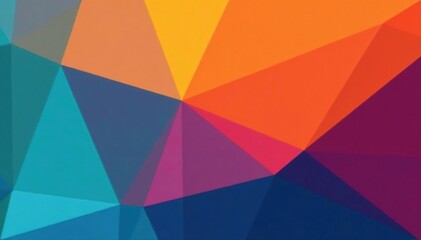 Obraz premium Geometric abstract shapes, vibrant color block design, artwork, circles, minimal