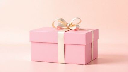 Obraz premium Pastel Gift Box Mockup - Soft Aesthetic, Copy Space for Design Concept