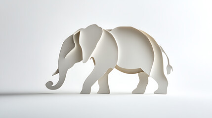 Obraz premium 3D White Elephant Abstract Artwork Design