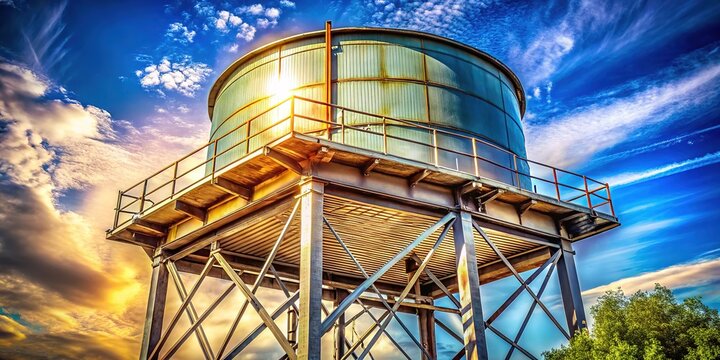 Elevated Water Tank, Tinaco, Water Storage, Rural, Latin America