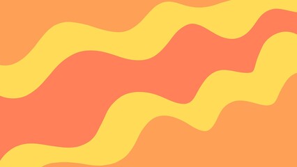 Summer themed yellow and orange cute wave abstract background