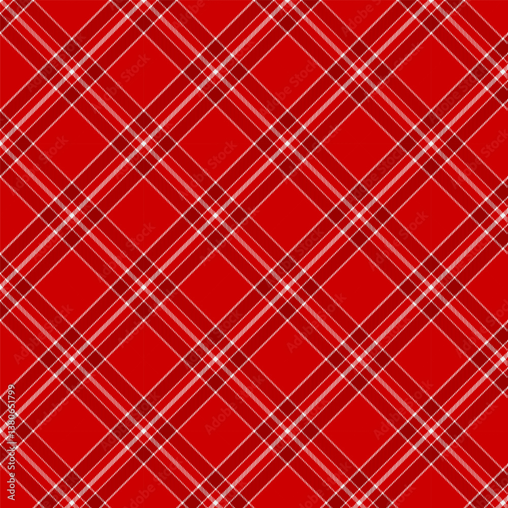 Wall mural plaid pattern with twill weave in red and white.colorful tartan check seamless pattern.vector illust