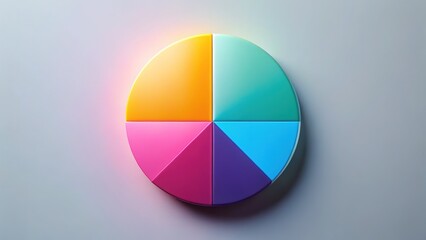 Obraz premium Circle with Line Through It - Symbol, Icon, Graphic