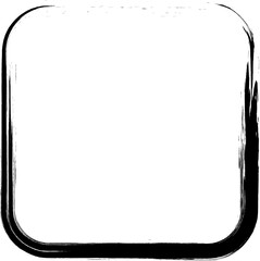 Rounded square brush strokes. Grunge design frames