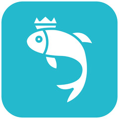 Obraz premium Kingdom Fish Icon