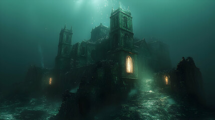 Submerged gothic structure