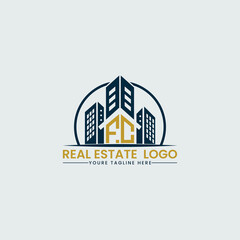 Elegant FC Real Estate Logo with Urban Skyline