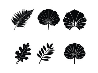 Leaf Silhouette Vector Set: Botanical Design Elements