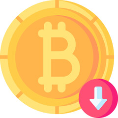 bitcoin Illustration on a white background.