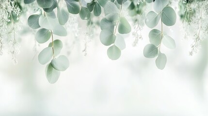 Close-up of lush greenery serene nature photography in a tranquil environment