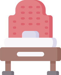 single bed Illustration on a white background.