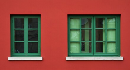 Crimson Walls, Emerald Glimpses AI Generated