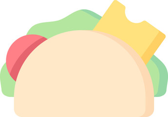 taco Illustration on a white background.