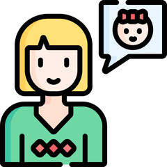 thinking Illustration on a white background.