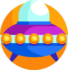 ufo Illustration on a white background.