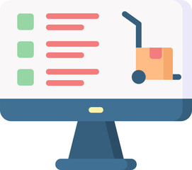 warehouse Illustration on a white background.