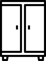 wardrobe Illustration on a white background.