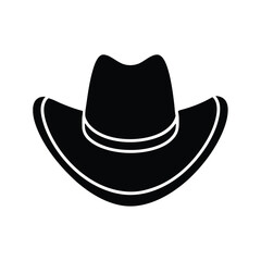 black cowboy hat vector illustration