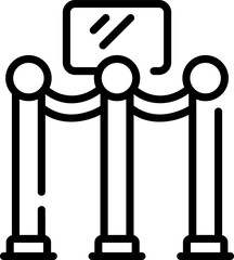 barrier Illustration on a white background.