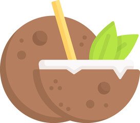 coconut Illustration on a white background.