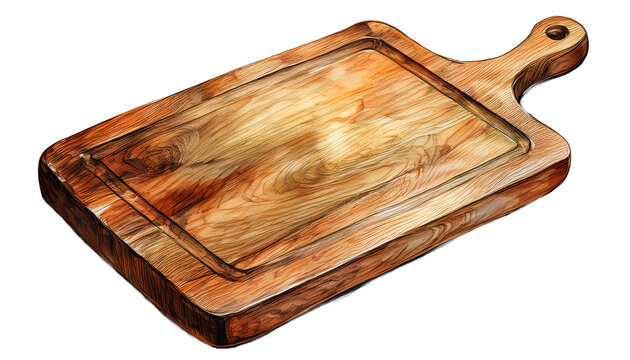 illustration d'une planche &agrave; d&eacute;couper en bois