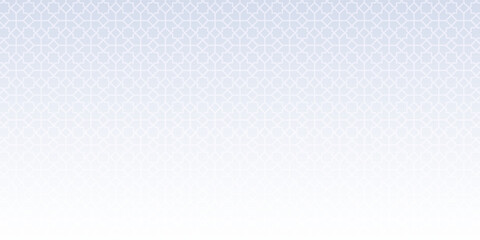 Elegant geometric background with an Islamic-inspired pattern, featuring a subtle gradient effect from white to soft blue.