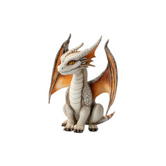 Fototapeta premium Adorable Baby Dragon Figurine, Fantasy Creature Statue, Mythical Beast Ornament