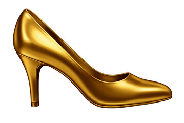 Obraz premium Golden High Heel Candle – Luxurious Decorative Design PNG