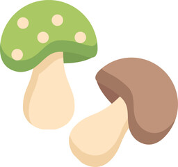 mushroom Illustration on a white background.