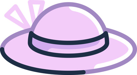 pamela hat Illustration on a white background.