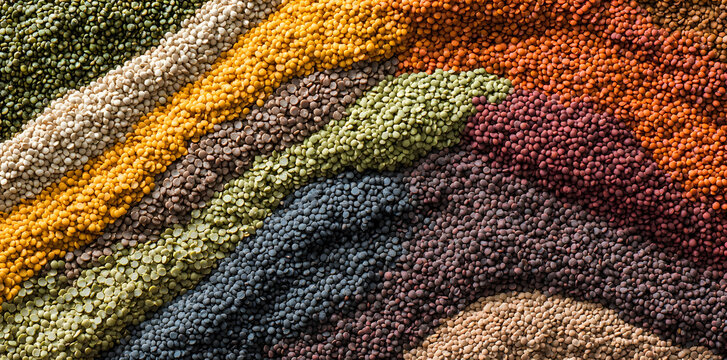 Vibrant Assortment of Spices in Various Shades on a Wooden Surface