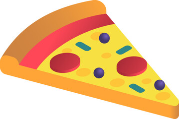 pizza Illustration on a white background.
