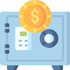 safe box Illustration on a white background.