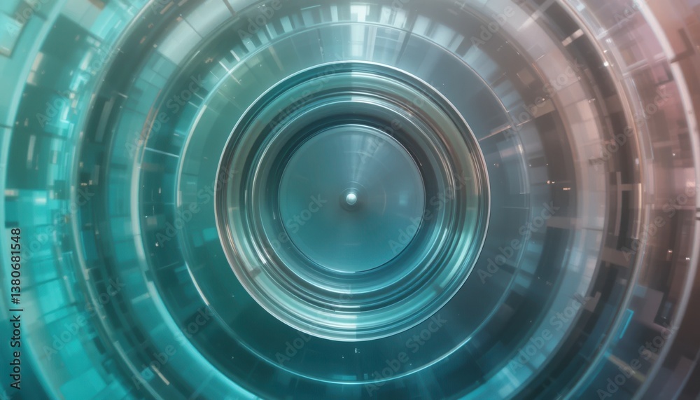 Poster dynamic circular motion design abstract background digital art futuristic environment close-up view 