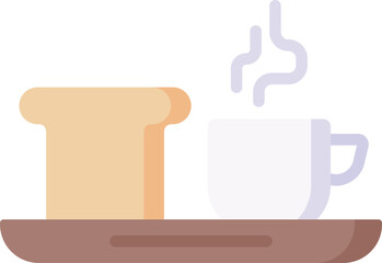 breakfast Illustration on a white background.