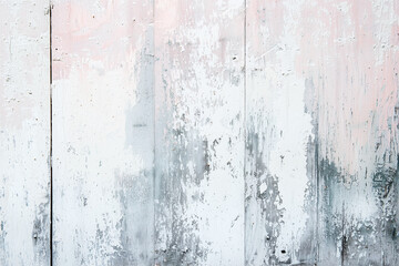 Fototapeta premium Faded sun washed wood surface with subtle pastel hue, showcasing weathered texture and soft colors that evoke sense of calm and nostalgia