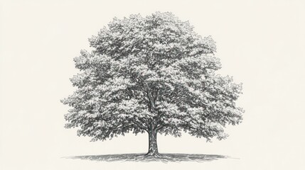 Fototapeta premium Detailed Drawing of a Majestic Tree (1)