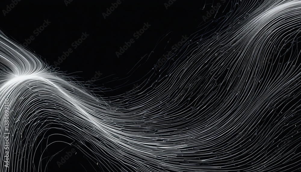 Aufkleber dynamic flow patterns in abstract art digital space visual content dark environment artistic perspec