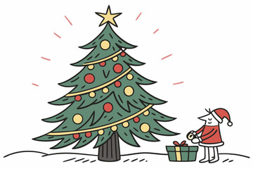 christmas tree with gifts