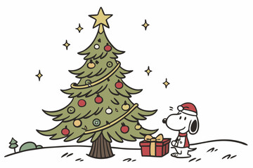 christmas tree and gifts