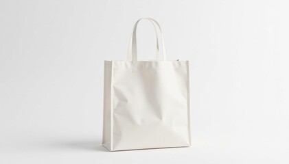 White cotton shopping bag isolated on white background, studio shot, blank, canvas bag