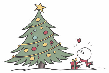 christmas tree with gifts