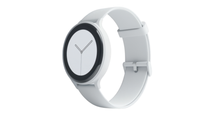 Classic white watch with black face, a stylish timepiece for everyday wear white