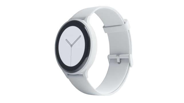 Classic white watch with black face, a stylish timepiece for everyday wear white