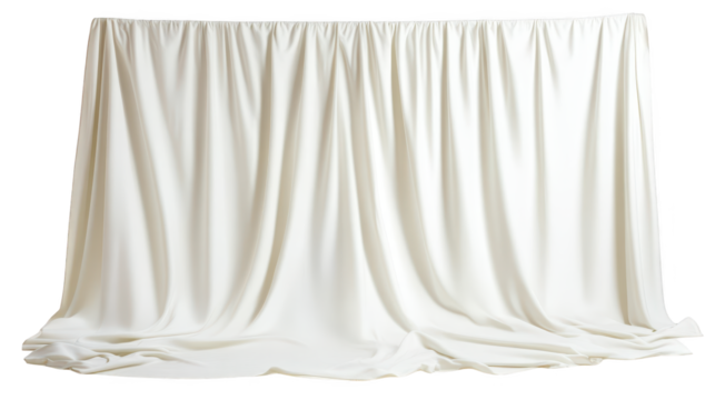 Flowing white curtain against a dark backdrop, an elegant and minimalist design elegantly
