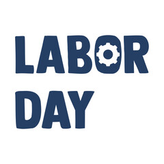 USA Happy Labor Day celebration text