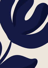 Obraz premium Botanical doodle background vector illustration. Floral abstract trendy design for print, wallpaper, clipart, wall art for home decoration.