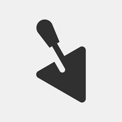 A trowel. Simple monochrome vector icon
